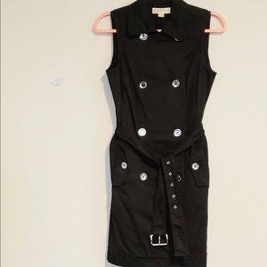 MICHAEL KORS SLEEVELESS BLACK BELTED DRESS SZ M